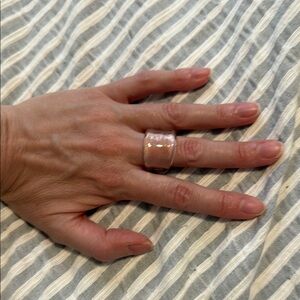 Murano Clear Glass Clear Ring 5